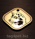 Адресный жетон для собак породы Сибирская хаски