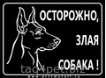 Табличка "Осторожно злая собака" вар.8