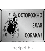 Табличка "Осторожно злая собака" вар.1