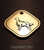Жетон для собак породы Шотландский сеттер (чёрно-подпалый сеттер, гордон)