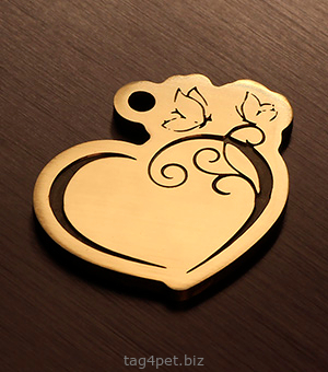 Медальон в форме сердца для собак