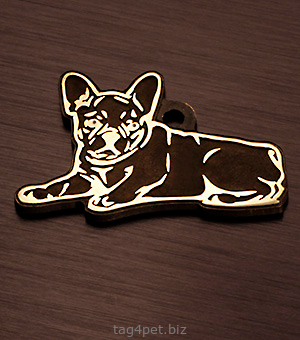 token for dogs of breed the French bulldog