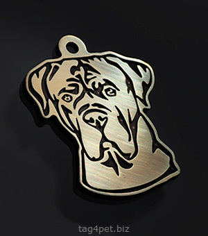 Медальон с гравировкой для собаки Кане Корсо