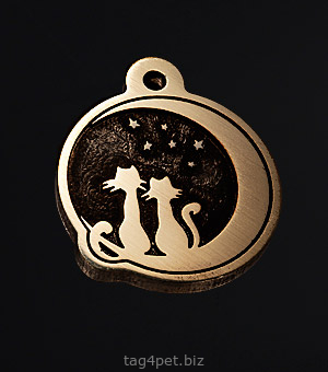 Медальон для кошки с гравировкой